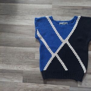 Vintage 80s 90s Nubby Knit Silk Top Small